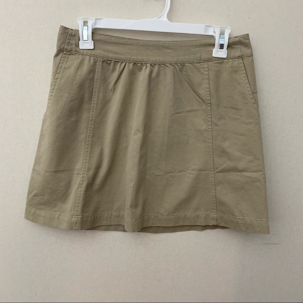 Ibex Khaki Mini Skirt Pockets Hemp Blend Organic Cotton 4 Outdoor Hiking